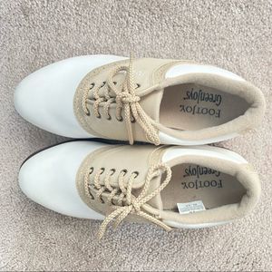 Footjoy Tan & White Lace Golf Shoes Size US 6